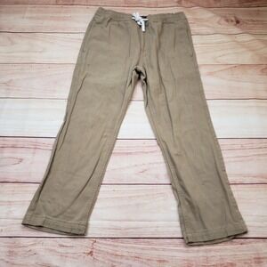 Rip Curl Pants Mens Small Khaki Tan Straight Fit Elastic Waist Cotton Surfing